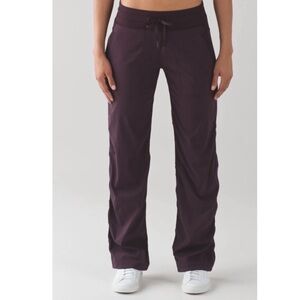 Lululemon Dance Studio Pants Unlined Black Cherry (Plum) Womens Size 6
